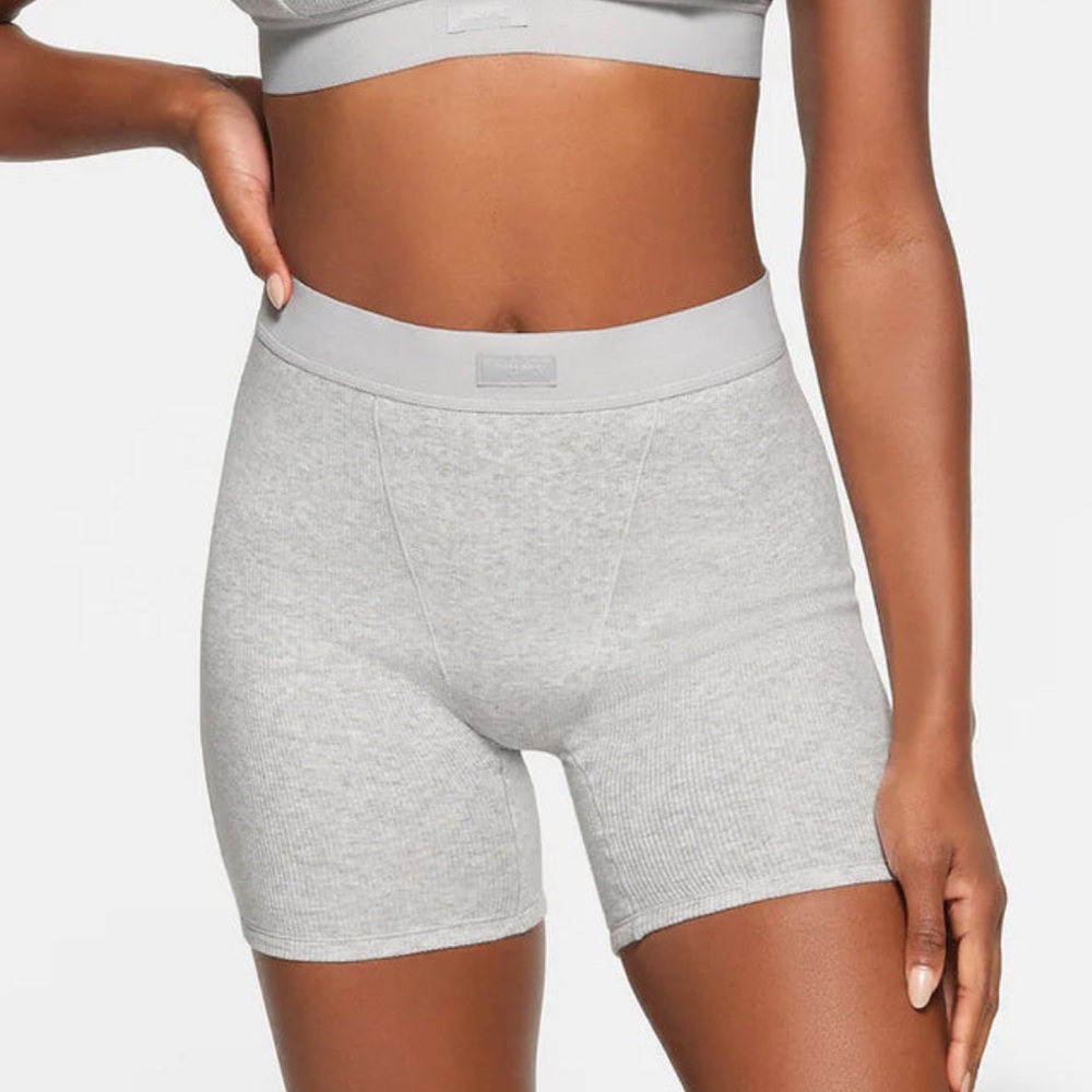 Skims cotton rib boxer shorts